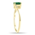 thumbnail image 2 of SZUL Women's Oval Shaped Emerald and Diamond Tierra Ring in 10K Yellow Gold, 2 of 5