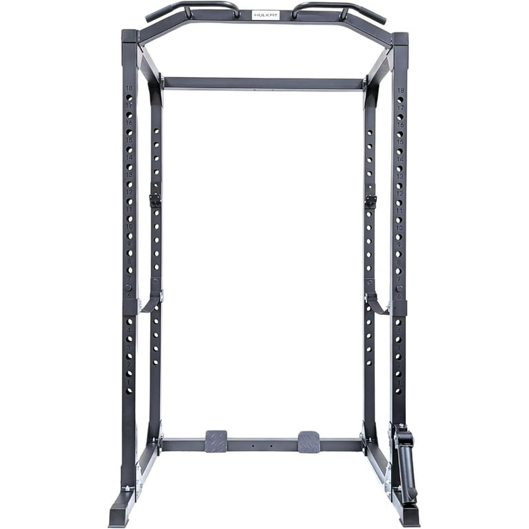 HulkFit Gen 2 Pro Series Power Cage Squat Rack with Home Gym Attachments and Accessories Black Walmart