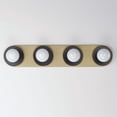 thumbnail image 4 of Hollywood 4 - Light Black And Natural Aged Brass Black Modern Incandescent Aluminum And Ceramic And Steel Wall Sconce, 4 of 5