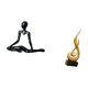 thumbnail image 5 of Escultura de fuego de pensador abstracto creativo, figura de resina única, adorno de arte moderno para entrada, dormitorio, armario, sala de estar, re, 5 of 8