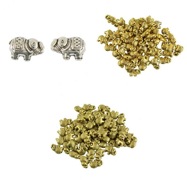150 Piezas De Dijes Espaciadores De Elefante Para Hacer Joyas Sunnimix Cuentas de elefante