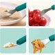 thumbnail image 5 of (Long green) 2 Pieces Baby Spoon, Baby Fork, Carrot Baby Spoon for Feeding Babies, Stimulate Eating e, 5 of 5