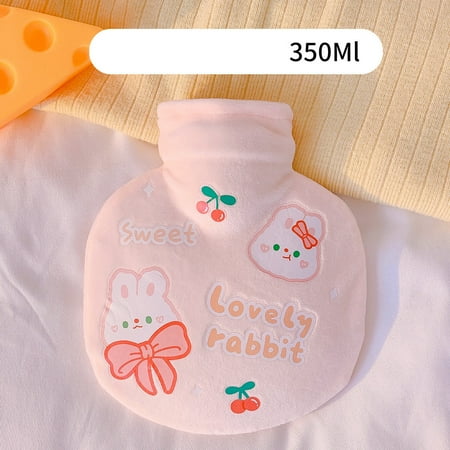 

Homeex Cartoon Portable Cute Plush Hot Water Bottle Color Cherry Rabbit