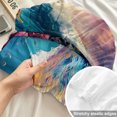 thumbnail image 4 of Queen Size Fitted Sheet Set - Blue Coastal 3 Piece Bedding Sets 16" Deep Pocket Fitted Sheet with 2 Pillowcases, Dolphin Summer Beach Nautical Ocean Brushed Microfiber Hotel Luxury Bed Sheets, 4 of 9