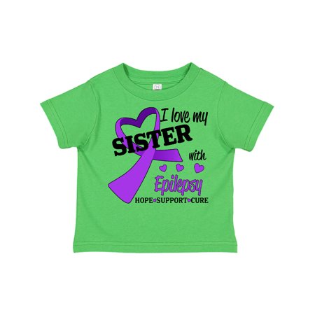 

Inktastic I Love my Sister with Epilepsy Hope Support Cure Gift Toddler Boy or Toddler Girl T-Shirt