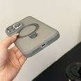 thumbnail image 3 of Magnetic for iPhone 14 Plus Case with Camera Lens Protector, Drop Protection Translucent Matte Slim Fit Shockproof Anti-Slip Durable Lightweight Phone Case for iPhone 14 Plus, Gray, 3 of 5