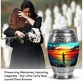thumbnail image 3 of SABURIAL Fishing Urn - Memorial Funeral Urn - Tiny Urns For Human Ashes Adult Man - Decorative Burial Urns - Combo Of 10 Inch & 3 Inch, 3 of 7