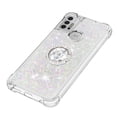 thumbnail image 4 of Funda para Motorola Moto G30/G10 con Brillo Líquido Flotante, Purpurina, Parachoques y Anillo Giratorio Soporte, 4 of 5