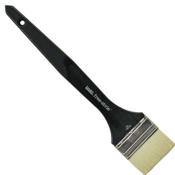 Brocha Profesional Free Style Large Flat 3 Pulgadas Long Handle cafe