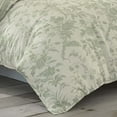thumbnail image 4 of Laura Ashley Home - King Duvet Cover Set, Reversible Cotton Bedding with Matching Shams, Lightweight Home Decor for All Seasons (Natalie Sage,3 pcs, King) King (3-Piece), 4 of 5