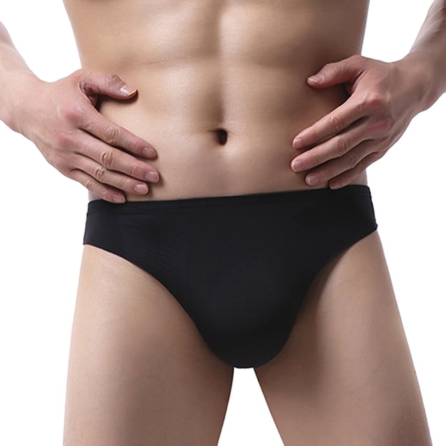DPTALR Men's Thong Underwear Seamless Low-Rise Quick-Drying Ice Silk Underwear