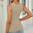 thumbnail image 6 of UPPADA Womens Square Neck Tank Top Sleeveless Ribbed Fitted Tanks Summer Basic Slim Cute Tops Casual Streetwear for Vacation Beach Club,Tank Top for Women Loose Fit Khaki,XXL, 6 of 8
