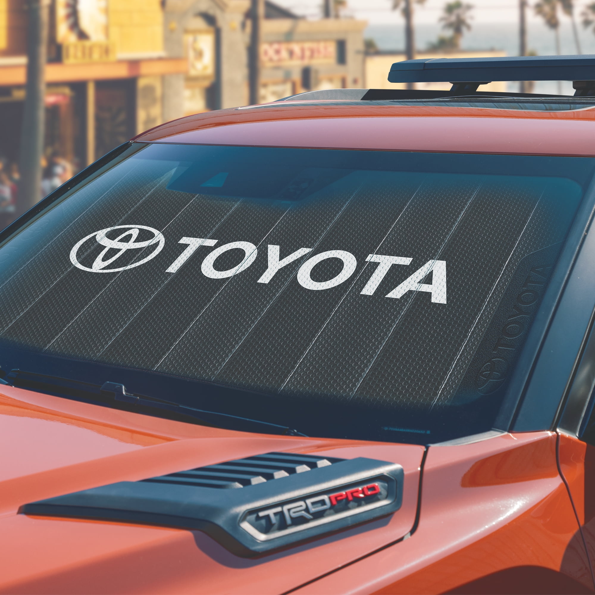Toyota Elipse Blackout 61.5 inch x 30 inch 2-Sided Print Accordion Sunshade for Automotive Window