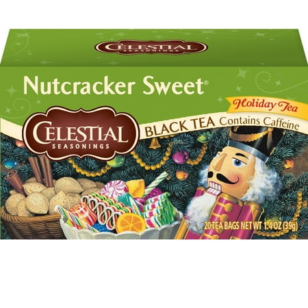 (2 Pack) Celestial Seasonings Black Tea, Nutcracker Sweet, 20