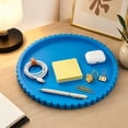 thumbnail image 4 of Lunxisen 1 Pcs Glows In The Dark Bathroom Tray Silicone Vanity Organizer Waterproof Countertop Tray for Toiletries Cosmetics Jewelry Dish Decor(23*23*2cm), 4 of 8