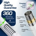 thumbnail image 2 of PrimeCook Shop Adjustable Shower Curtain Rod 26–78 Inch – No Drill Spring Tension Rod, Rust-Resistant Stainless Steel, Non-Slip Telescopic shower Rod for Bathroom, Window, Closet, Bedroom (White), 2 of 16