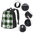 thumbnail image 4 of Daiia Green White Lumberjack Plaid Backpack for Men and Women -Durable Backpack Large Capacity, Water-Resistant Bag with Adjustable Straps and Laptop Compartment, 4 of 9