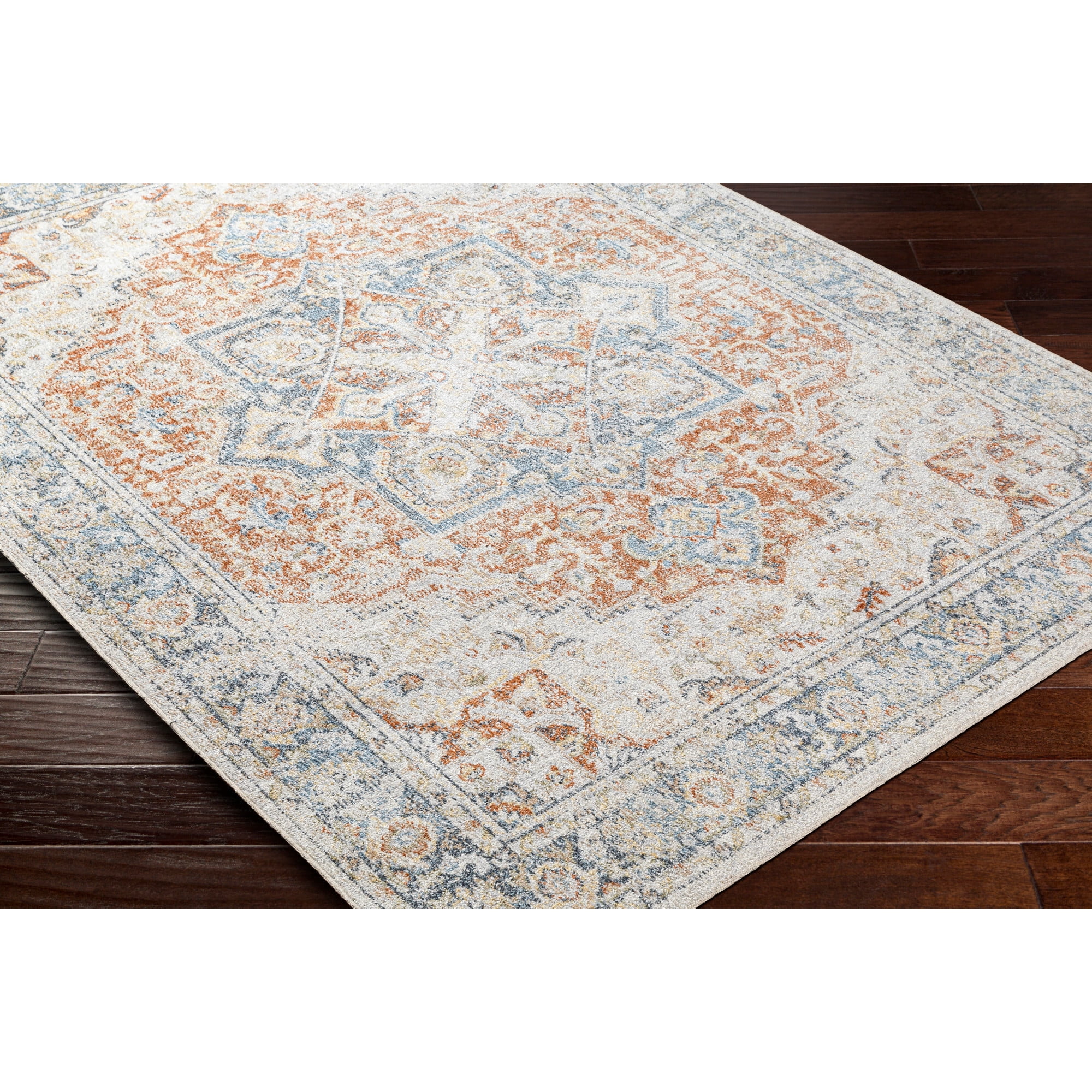 Artistic Weavers  Light Blue/Light Brown 5' x 8'  Machine Washable Rectangle Area Rug