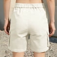 thumbnail image 3 of Guluxicc Women's Cargo Shorts with Multi Pocket Elastic Waist Drawstring Straight Leg Short Trousers Summer Casual Outfits for Everyday Wear, 3 of 5