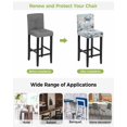 thumbnail image 3 of Blue Crab Coastal Bar Stool Covers Set of 4, Beach Starfish Nautical Coral Vintage Stretch Washable Bar Chair Covers with Backs, Removable Pub Counter Height Chair Cover for Kitchen Dining Room Cafe, 3 of 7