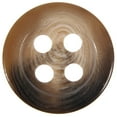 thumbnail image 2 of Mibo 3pcs Polyester Imitation Horn Suiting & Coat Button - 4 Large Holes with Wide Rim - Beige / Brown Mix - 70L(45mm), 2 of 3