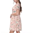 thumbnail image 2 of Balery Chicken And Goose Vestidos sueltos de manga corta para mujer, vestidos de verano 2025, vestidos casuales de corte A con vuelo., 2 of 6