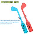 thumbnail image 3 of Golf Clubs , 2 Pack Golf Clubs Hand Grip Accessories with Hand Strap , Blue/Red, 3 of 7