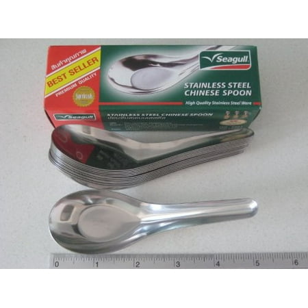 Stainless Steel Thai Chinese Japanese Soup Spoons Box 12 Asian Food Cutlery Best Price From Thailand, Stainless Steel Thai Chinese Japanese Soup.., By (Best Chinese Food In The Us)