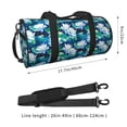 thumbnail image 2 of Fotbe Blue Lotus Flower Bolsa Deportiva de Lona Plegable con Estampado, Bolsa de Gimnasio con Bolsillo Seco/Húmedo, Bolsa de Viaje Ultraligera de Gran Capacidad, 2 of 6