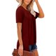 thumbnail image 5 of Camisetas de Manga Corta de Verano para Mujeres, Moda Color Sólido Falso Cuello Redondo de Dos Piezas para Uso Casual Y Diario, 5 of 8