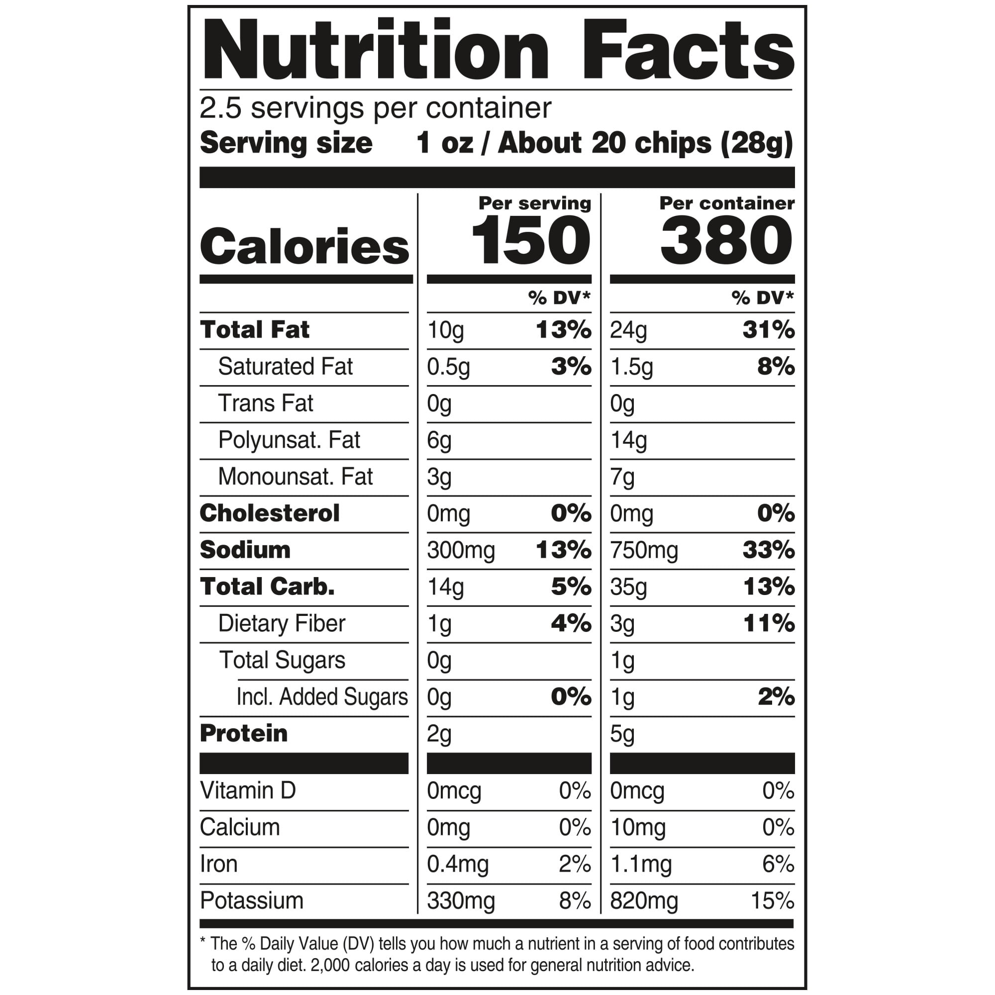 Tom's Potato Chips Waves, Vinegar and Salt, 2.5 oz Snack Bag
