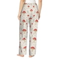 thumbnail image 3 of Naloa Mushroom Print Women’s Ultra-Soft Comfy Pajama Lounge Pants with Pockets & Drawstring, 3 of 8
