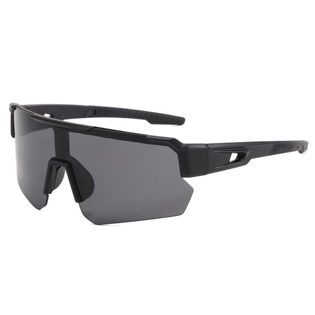 Gafas de sol para bicicleta Gafas de sol versátiles a prueba de viento (película gris con marco negro)
