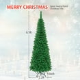 thumbnail image 2 of Gymax 6.5ft Pre-Lit Pencil Christmas Tree Traditional Indoor Decoration, 2 of 10