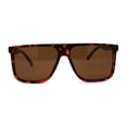 thumbnail image 1 of Polarized Mens Hipster Mob Flat Top Horn Rim Sunglasses Matte Tortoise Brown, 1 of 4