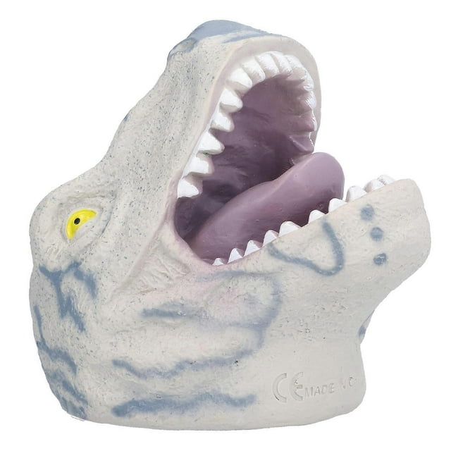 Dinosaur Hand Puppet Realistic Soft Halloween Tyrannosaurus Role Play Toy for KidsGray