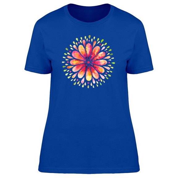 Gradient Colors Modern Art Flowe Tee Women's -Image by Shutterstock