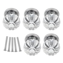 BESTOYARD 5Pcs Crystal Clear Cabinet Pull Handles Ideal for Wardrobe Drawer and Cupboard Use