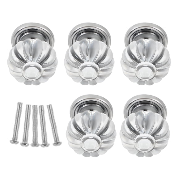 BESTOYARD 5Pcs Crystal Clear Cabinet Pull Handles Ideal for Wardrobe Drawer and Cupboard Use