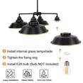 thumbnail image 6 of Depuley 4-Light Farmhouse Pendant Light, Industrial Chandelier Light Fixtures Hanging with Metal Shades, Black, E26, 6 of 8
