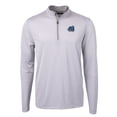thumbnail image 2 of Men's Cutter & Buck  Gray/White Old Dominion Monarchs Big & Tall Virtue Eco Pique Micro Stripe Recycled Quarter-Zip, 2 of 3
