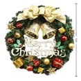 thumbnail image 3 of LEFXSMR Christmas Wreaths for Front Door, 12" Christmas Wreath with Bells Bow Balls, Christmas Decorations for Porch Window Mantel Home Winter Holiday, 3 of 6