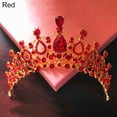 thumbnail image 1 of Jewelry Wedding Prom Bride Headbands Birthday Party with Combs Crystal Headband Princess Rhinestone Crown Silver Tiara Crown RED, 1 of 8