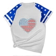 thumbnail image 2 of Xdegoge 4Th of July Shirts for Women Patriotic Usa Tops Short Sleeve Raglan American Flag T Shirt Summer Crew Neck Blouses Casual Graphic Tee, 2 of 4
