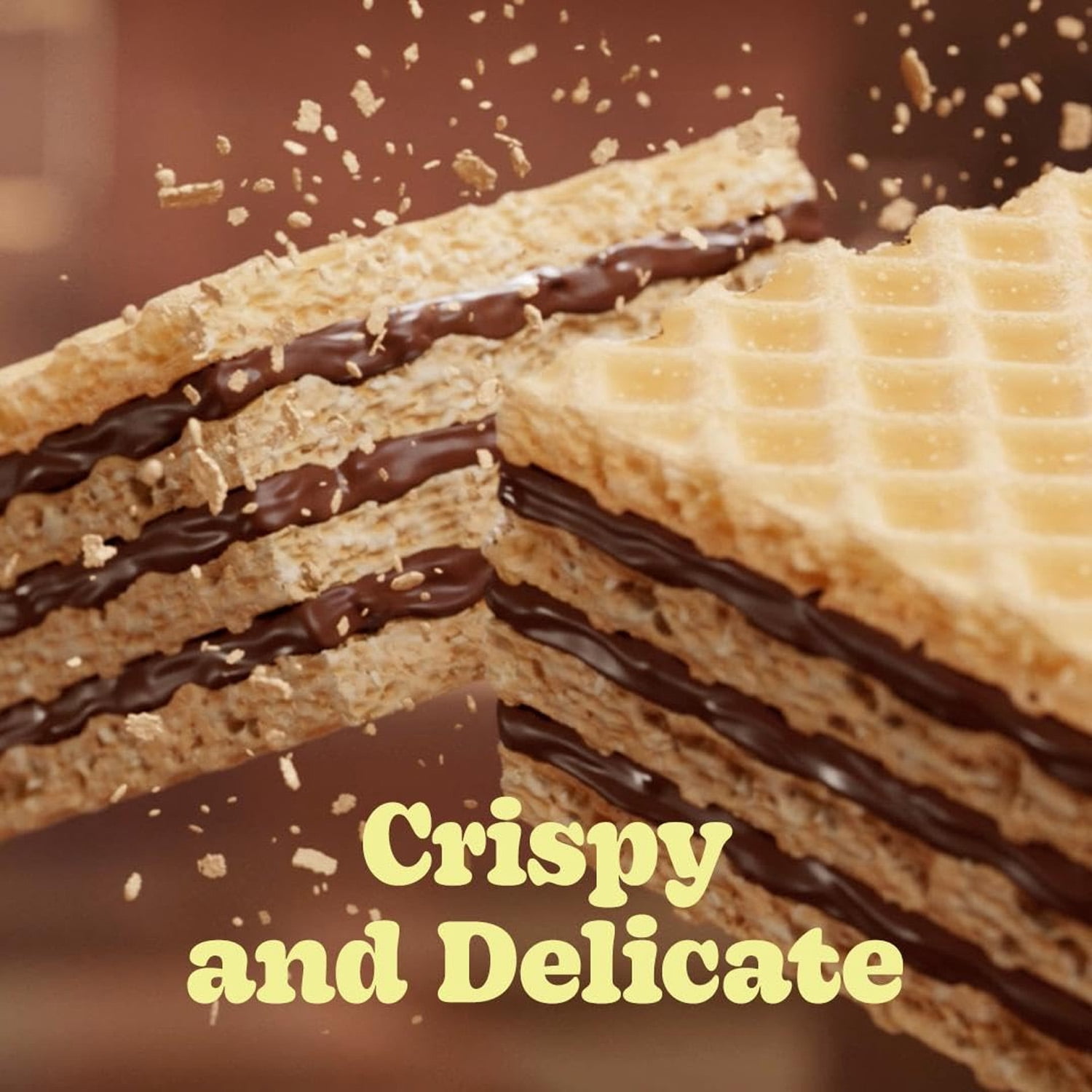 (8 pack) Bauducco Wafer Chocolate, Crispy Wafer Cookie, 5oz