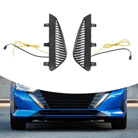 Left & Rigth LED Daytime Running Light Fog Lamp W/ Turn Signal 3-Colors For 2024 Nissan Sentra