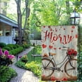 thumbnail image 4 of PHYHOO Valentine's Day Love Roses Flower Bicycle Garden Flag, Home Outdoor yard Valentine's Day Lawn Garden Flag Decoration -A White, 4 of 6