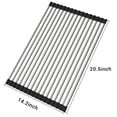 thumbnail image 5 of SSKDBFJG Roll Up Dish Coat Rack 18pcs Stainless Steel Link Collapsible Sink Dish Rack, L17"*H14" - Black, 5 of 6