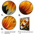 thumbnail image 3 of Designart "Sunshine Blooms Yellow and Green Sunflowers II" Floral & Botanical Wall Art Print, 3 of 5