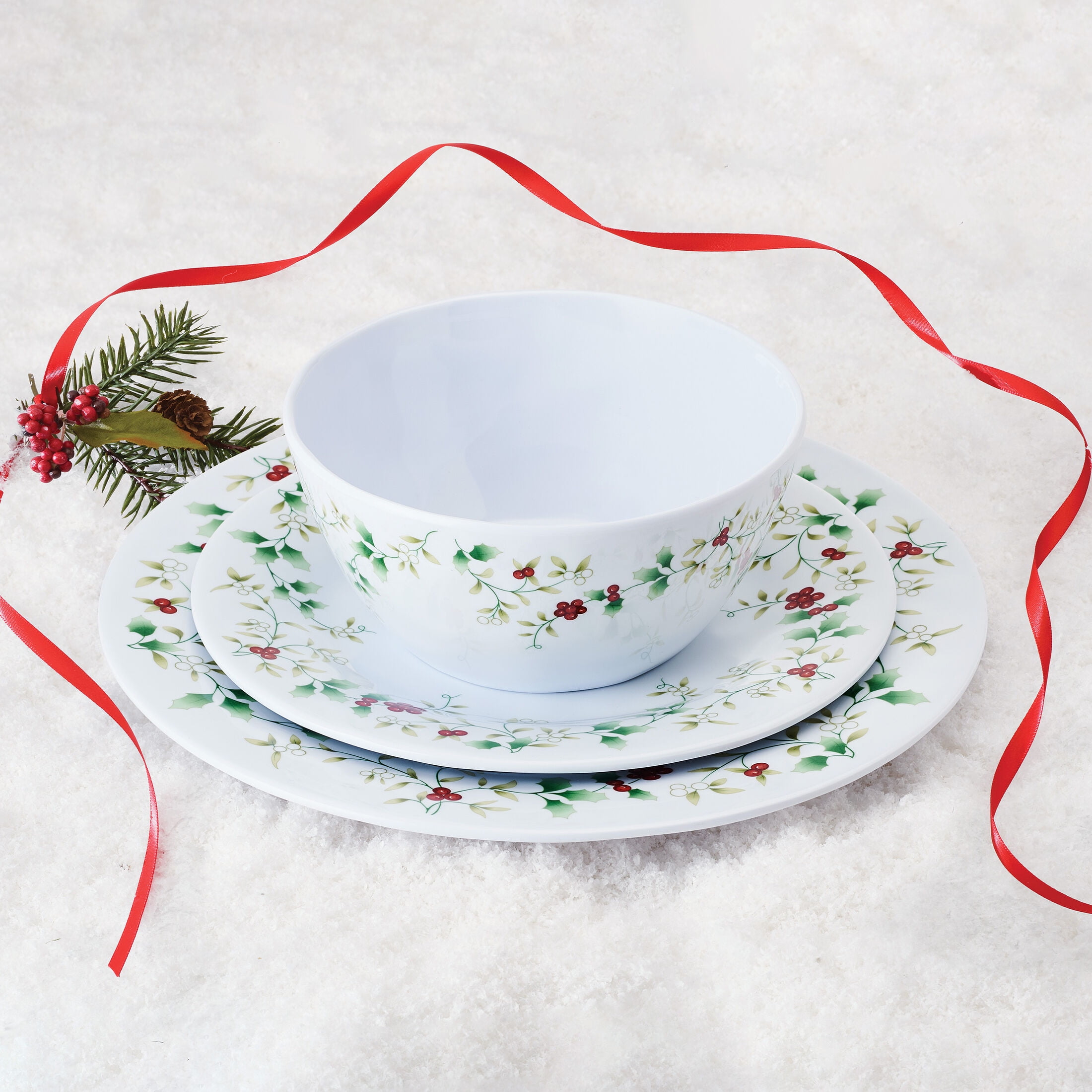 Pfaltzgraff Winterberry Melamine 24 Peice Set